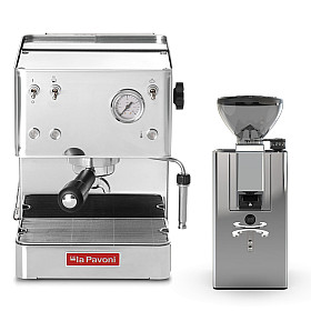 La Pavoni - Casabar svart + kvarn