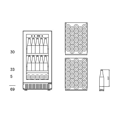 mQuvée - BeerServer 40 BS40-700 - Ölkyl ner till -4°C, 84 burkar