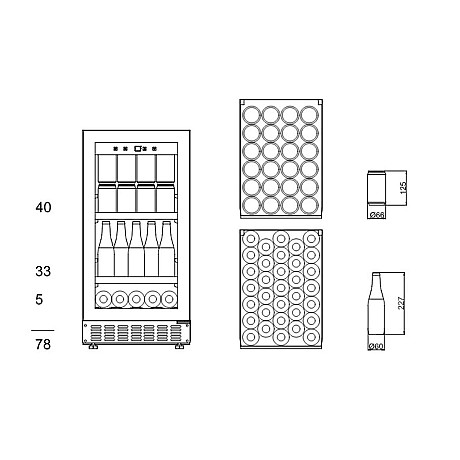 mQuvée - BeerServer 40 BS40-700 - Ölkyl ner till -4°C, 84 burkar