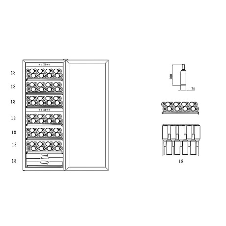 mQuvée - WineExpert 126 SW-126S - Fristående vinkyl 126 flaskor