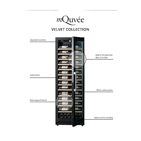 mQuvée - Velvet 100 Glass - Vinlagringsskåp 154 flaskor