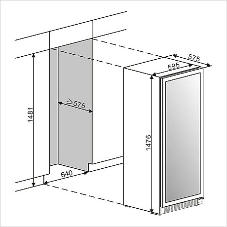 mQuvée - Velvet 100 Glass - Vinlagringsskåp 154 flaskor