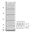 mQuvée - Velvet 125 Glass VCS200FGB - Vinlagringsskåp 200 flaskor mQuvée - Velvet 125 Glass VCS200FGB - Vinlagringsskåp 200 flaskor
