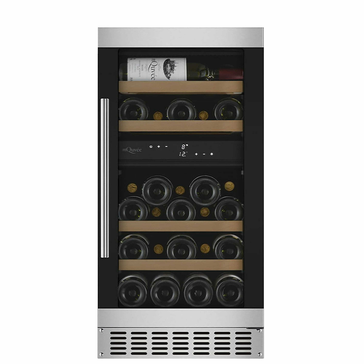 Mquv&eacute;e vinkyl inbyggnad winecave 40d modern - vinkyl 29 flaskor med 2 zoner