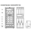mQuvée - WCD40AB780 - Inbyggd WineCave 40D 780, 39.5 cm, Antracit Svart