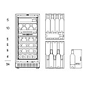 mQuvée - WCD40FGB-800 - Inbyggd WineCave 800, 34 flaskor, 40 cm, svart