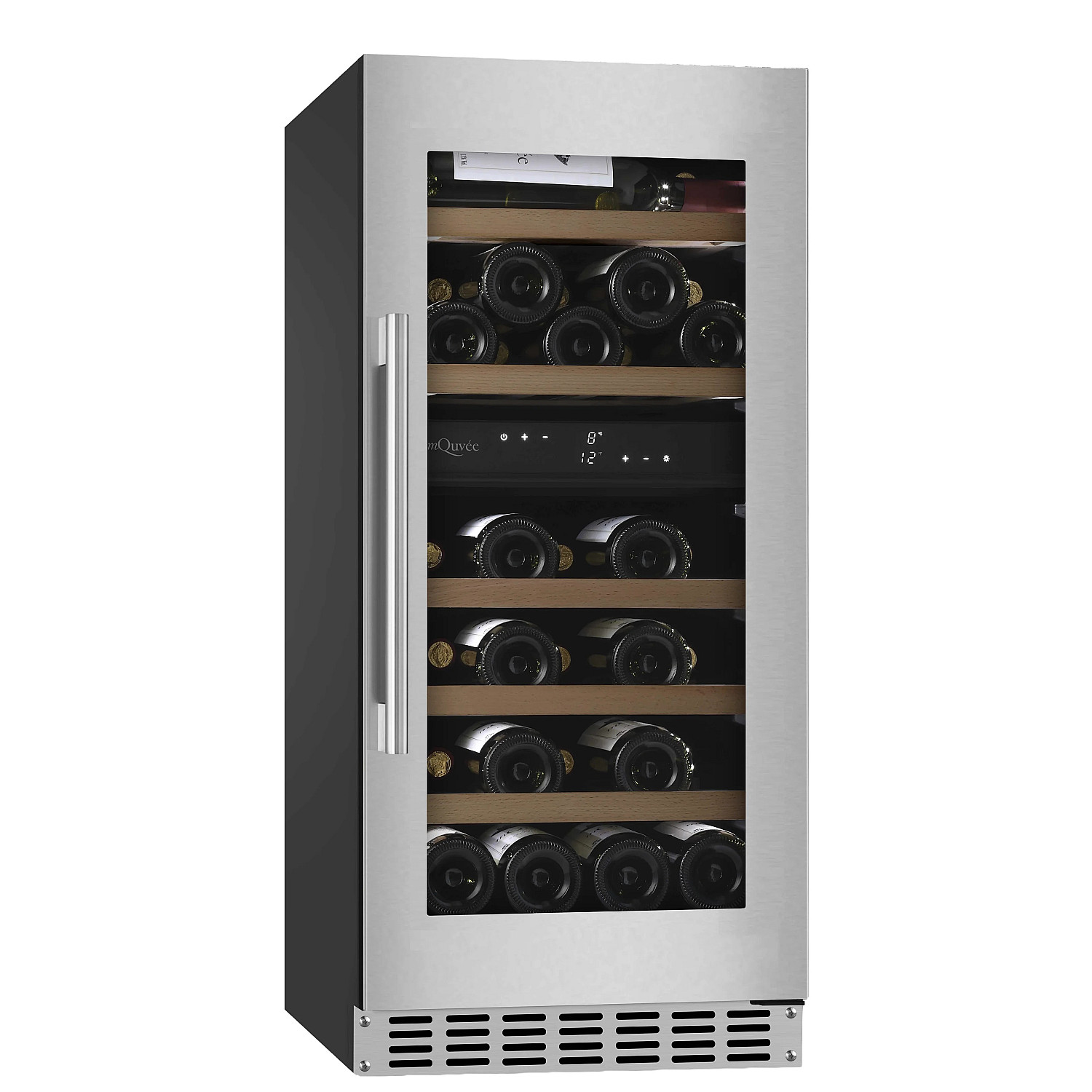 Mquvée vinkyl inbyggnad wcd40s-800 - inbyggd winecave 800, 34 flaskor, 40 cm, rostfri
