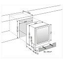 mQuvée - WineCave 60D Modern - Inbyggbar vinkyl 45 flaskor, 2 zoner