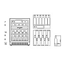 mQuvée - WineCave 60D Modern - Inbyggbar vinkyl 45 flaskor, 2 zoner