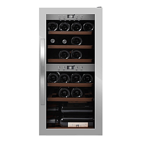 Fristående vinkyl mQuvée - WineExpert 24 Stainless - Vinkyl 24 flaskor, 2 zoner