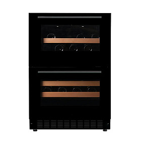 Vinkyl inbyggnad mQuvée - WineCave 60DD Fullglass - Vinkyl 44 flaskor med dubbel dörr