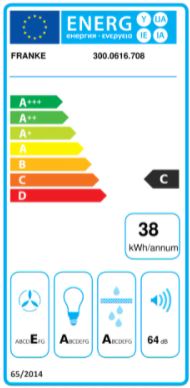 Franke - Fläkt 1291A-10 AC 50 vit kolfilter