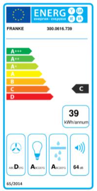 Franke - Fläkt 1201A-10 AC 70 vit