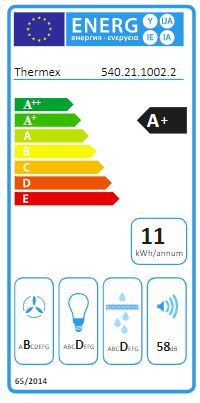 Thermex - Reading 60cm svart m/motor