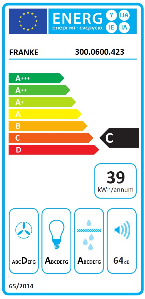 Franke - Spisfläkt Classic Non-Stop 1261A-60 60cm, Vit