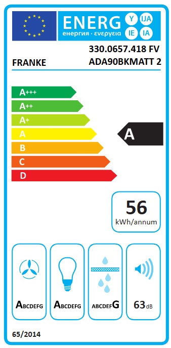 Franke - Spisfläkt Maris Drip Free 90cm, Svart