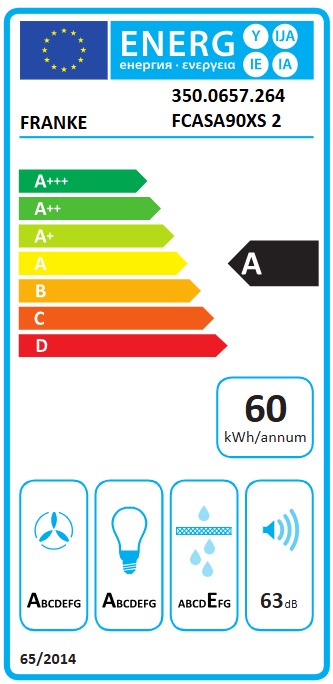 Franke - Spisfläkt AQ Sense Ceiling 90cm, Rostfri