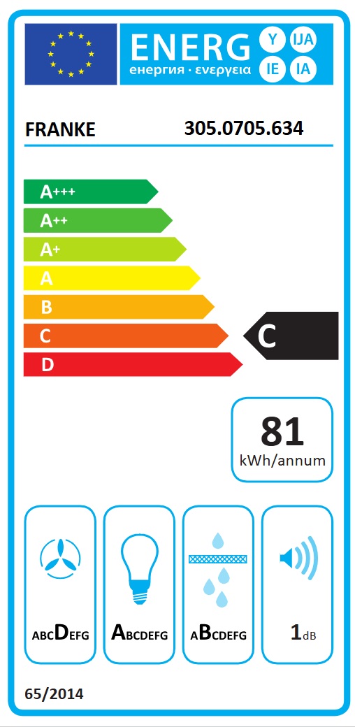 Franke - Inbyggnadsfläkt 620 49CM