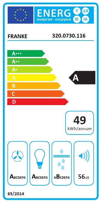 Franke - Spisfläkt Tender 725 HE vägghängd 90cm, Rostfri