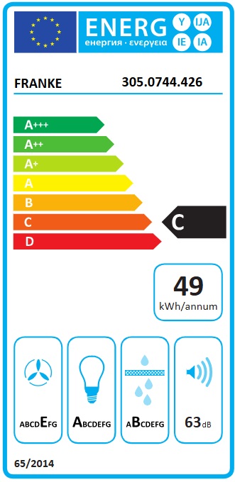 Franke - Spisfläkt F604-10 alliance LGH 80 cm , Rostfri