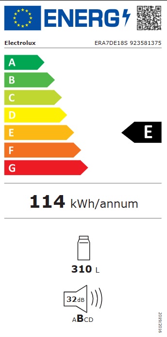 Electrolux - ERA7DE18S-EUA7NE18S - Integrerad för glidskenor dörrmontering