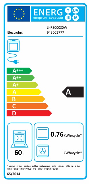 Electrolux - LKR5000S0W -  Enkel rengöring & Barnlås