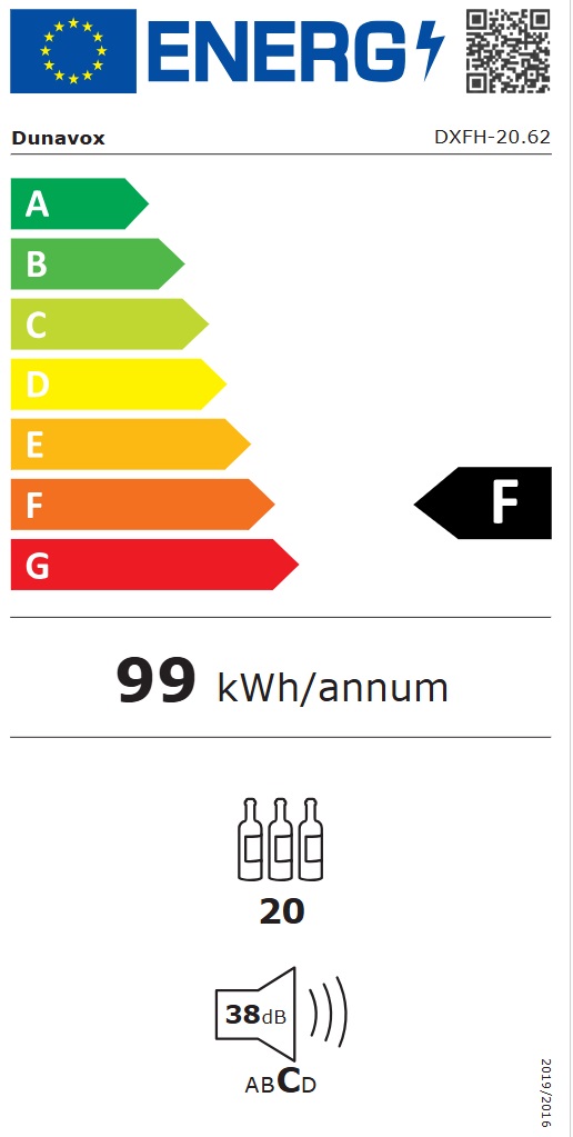 Dunavox - HOME 20 - Enkeldzon, 20 flaskor, Blå LED