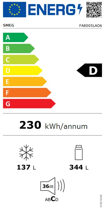 Smeg - FA8005LAO6 - NoFrost med doubbla kylsystem Smeg - FA8005LAO6 - NoFrost med doubbla kylsystem