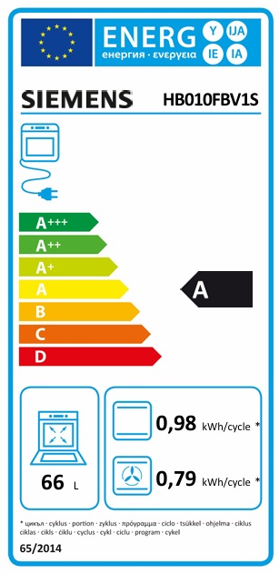Siemens - HB010FBV1S - iQ100, Vit & Jämn värmefördelning