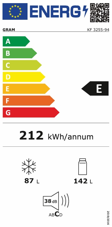 Gram - KF3255-94, Vit, LED-belysning, 153 cm hög Gram - KF3255-94, Vit, LED-belysning, 153 cm hög