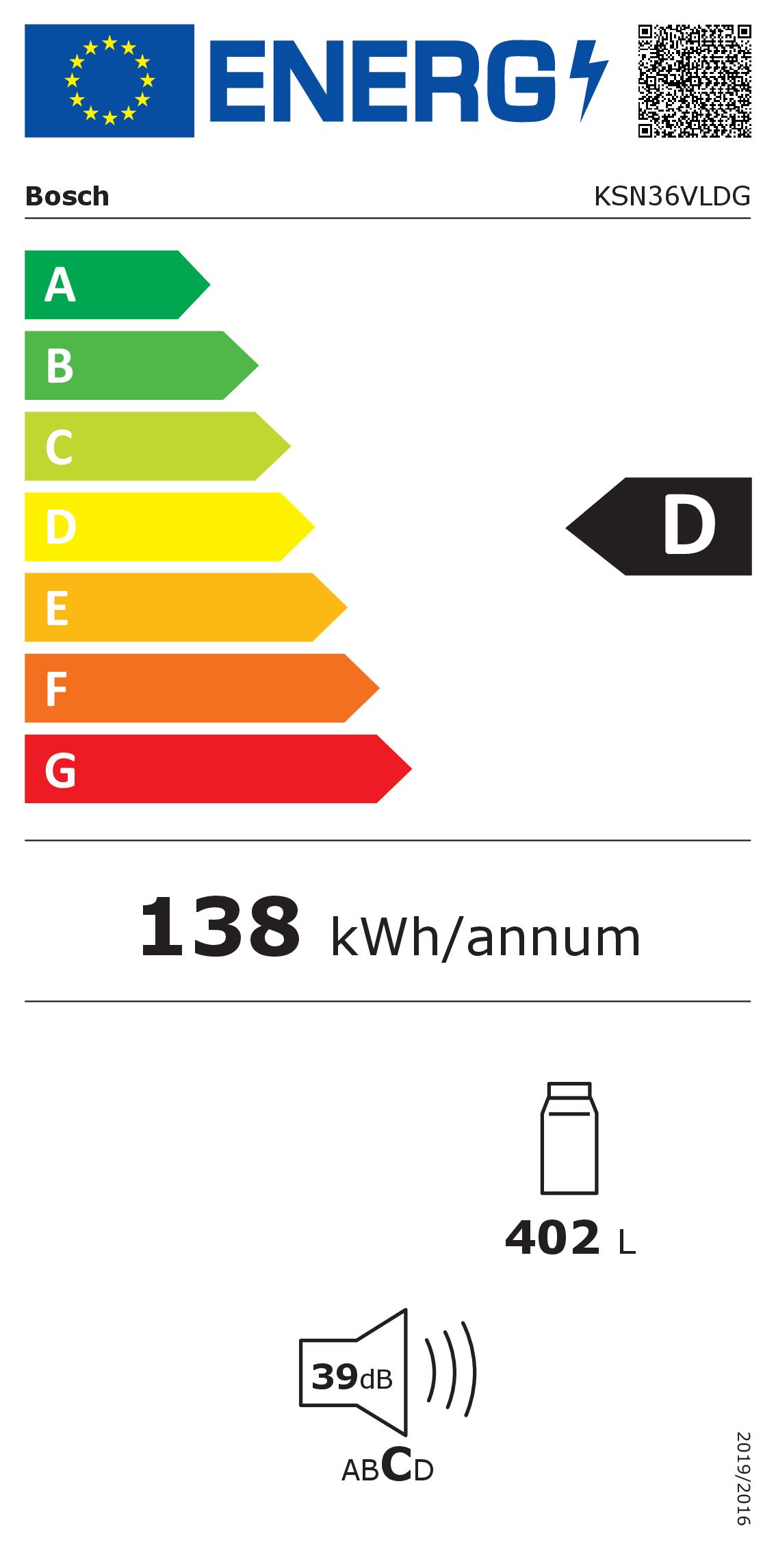 Bosch - KSN36VLDG-GSN36VLDG