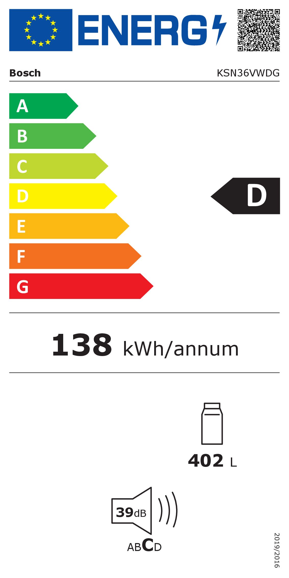 Bosch - KSN36VWDG-GSN36VWDG