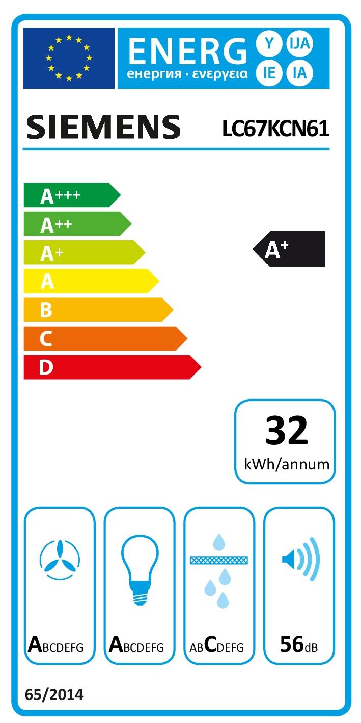 Siemens - LC67KCN61 - iQ500, Svart glas, Bredd 60 cm