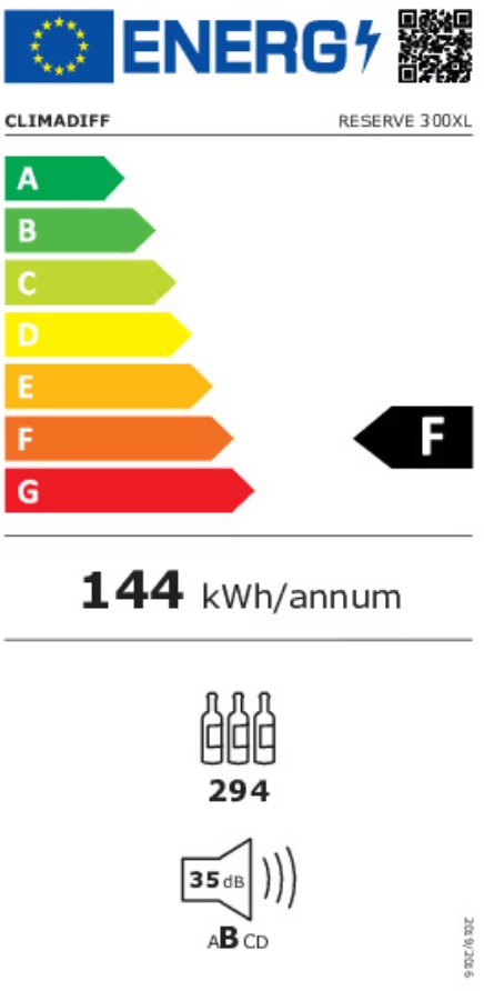 Climadiff - RESERVE300XL - Svart, Extra isolerat skåp