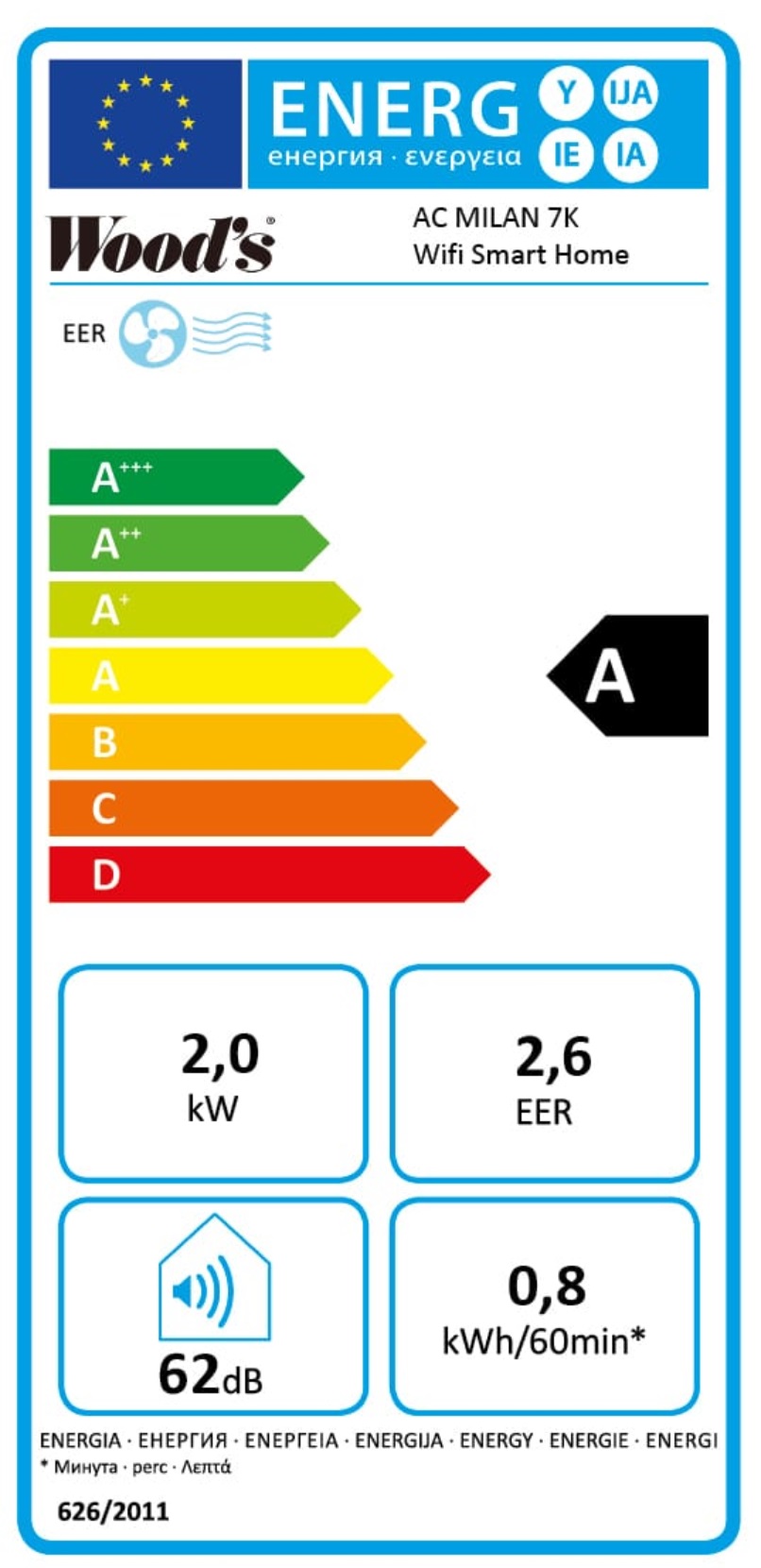 Wood's - Milan 7K Wifi Smart Home