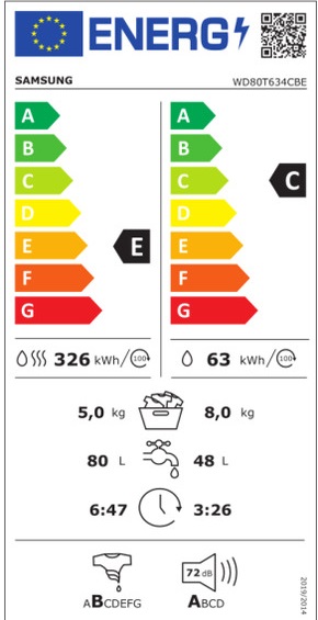 Samsung - WD80T634CBE/S4