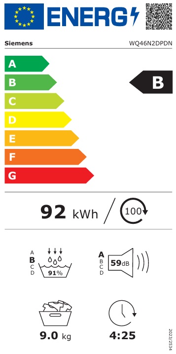 Siemens - WQ46N2DPDN - iQ500, Självrengörande kondensor
